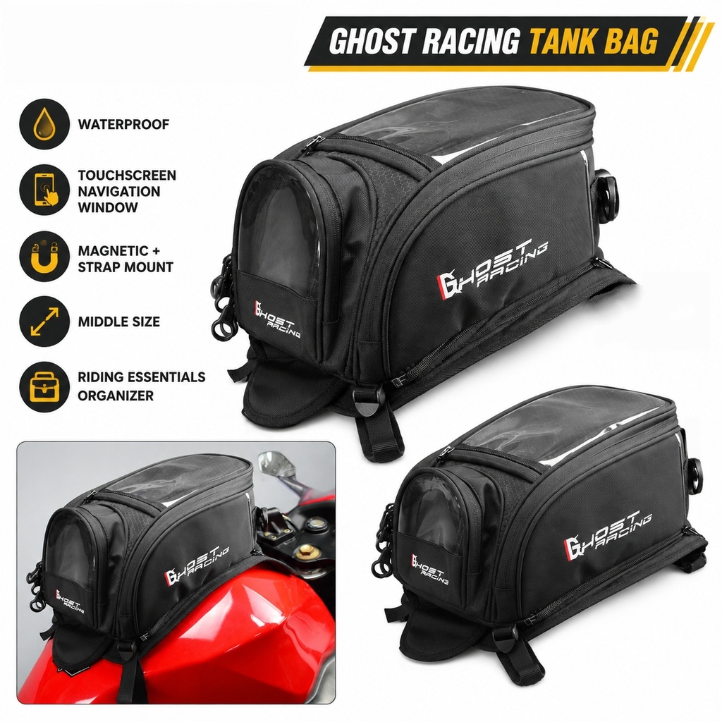 Motorcycle Gear Wardrobe - Universal Motorcycle Fuel Tank Sling Bag