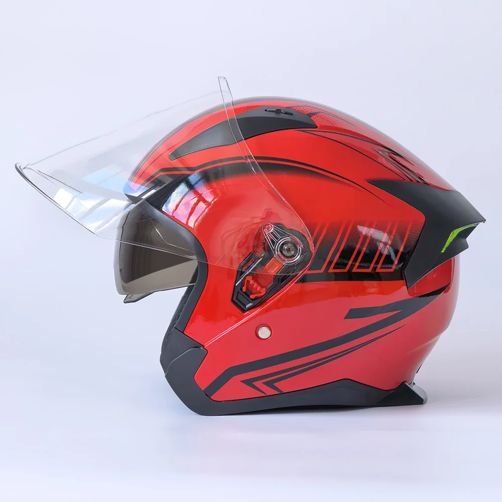 Motorcycle Gear White - White Motorcycle Helmet Double Lens Clear