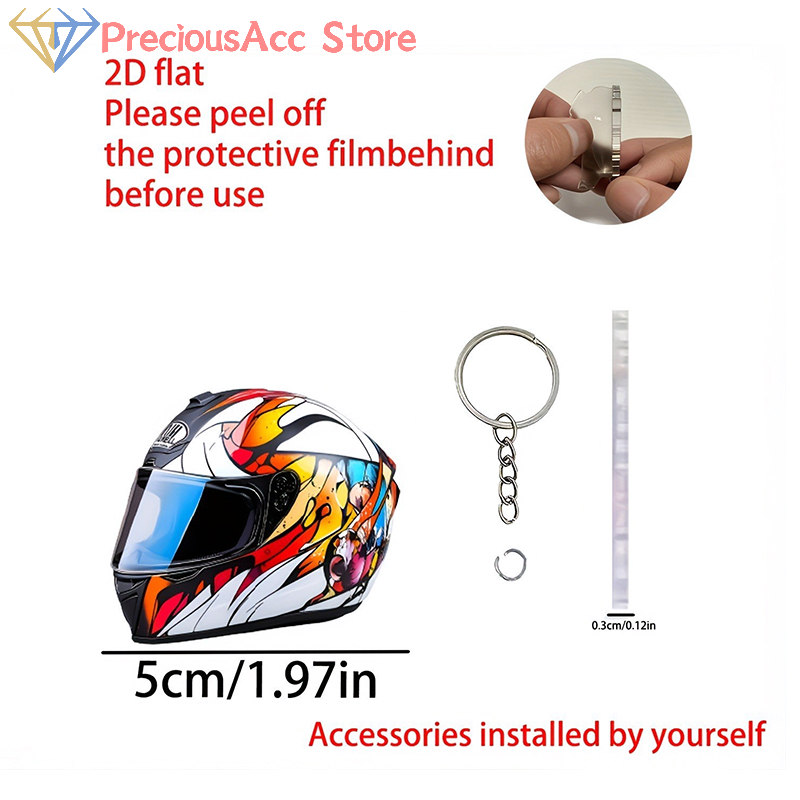 Hot Sale Keychain Helmet 2D Fl - Motorcycle Gear Auto review and price