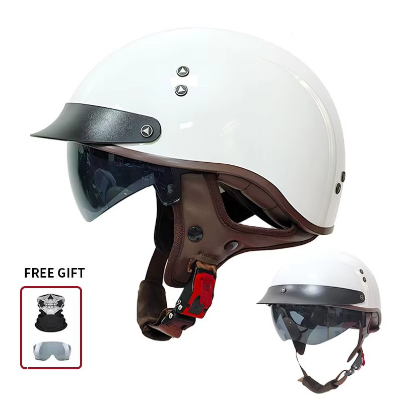 Vintage Half Open Face Motorcy - Motorcycle Gear Vintage review and price