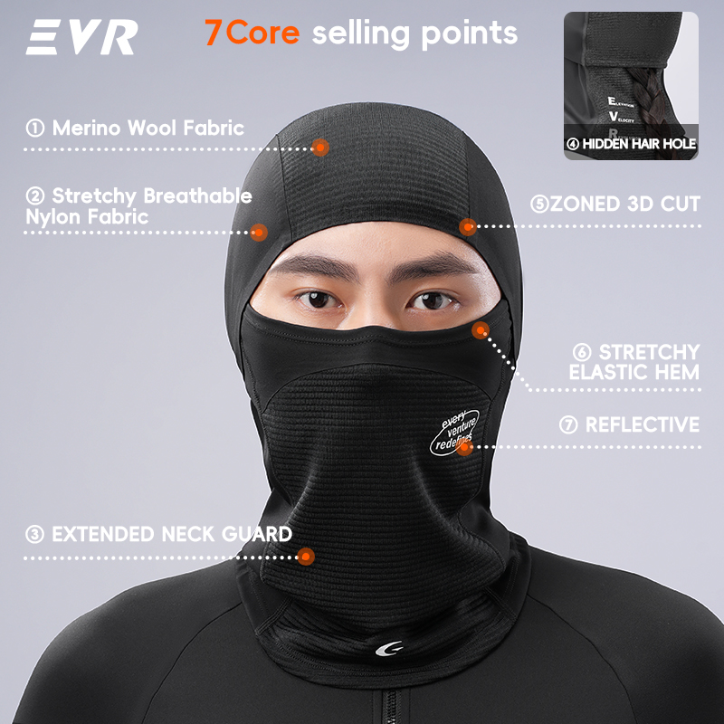 EVR Winter Wool Face Mask Neck - Motorcycle Gear For Winter review and price